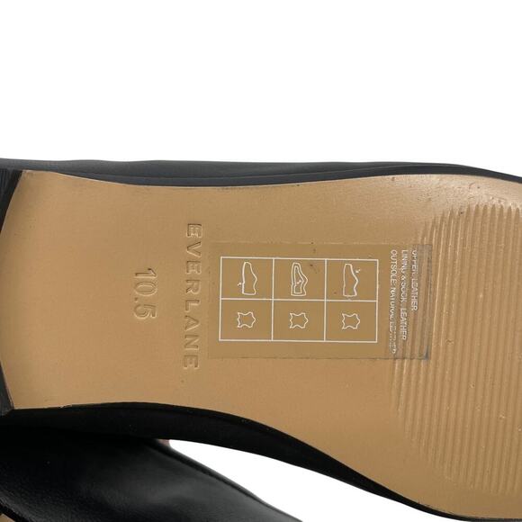 Everlane The Day Mary Jane Black Leather Size 10.5 New Withot Box - Picture 9 of 11